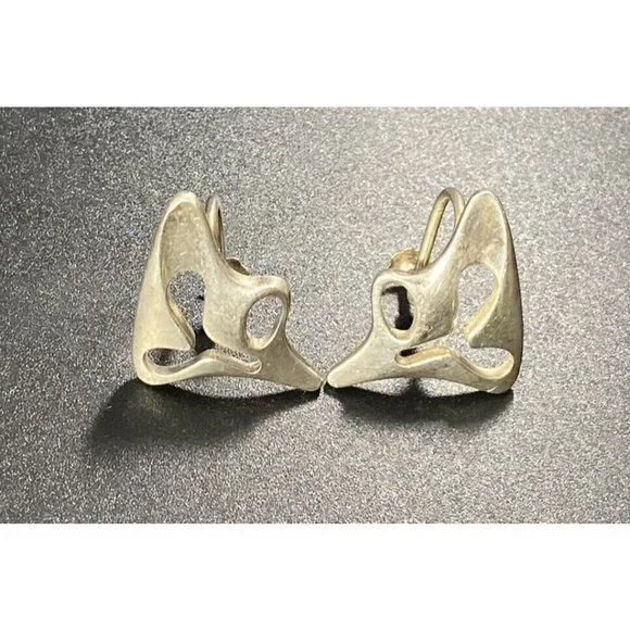 Georg Jensen Denmark Sterling Silver Splash Earrings #119, Henning Koppel